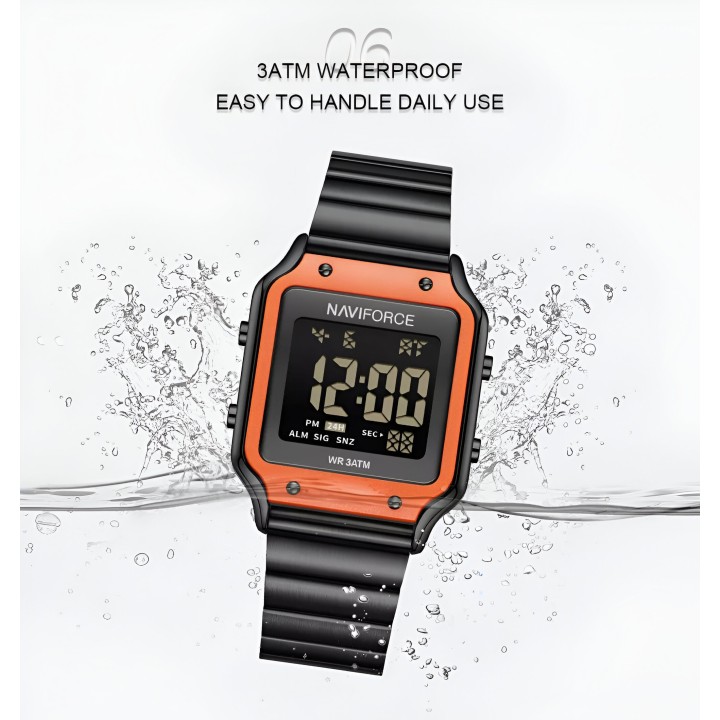 Reloj Naviforce Sport Nf5046 Mujer Digital Acero + Estuche