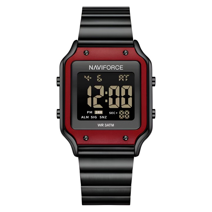 Reloj Naviforce Sport Nf5046 Mujer Digital Acero + Estuche