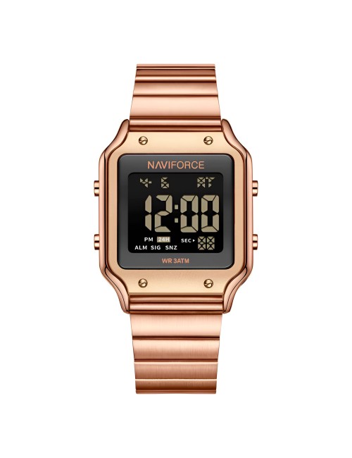 Reloj Naviforce Sport Nf5046 Mujer Digital Acero + Estuche