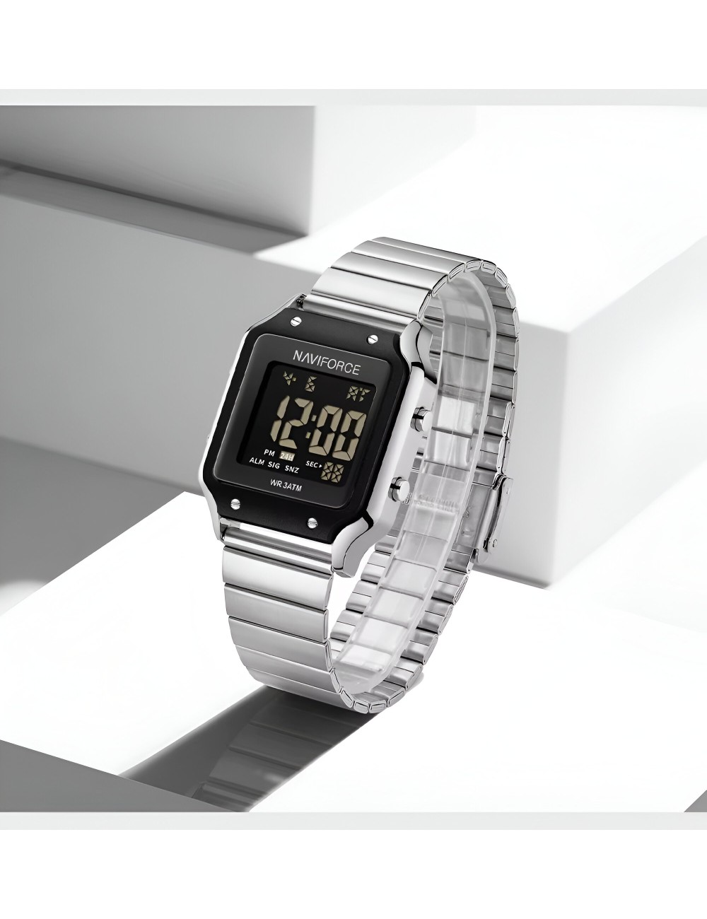 Reloj Naviforce Sport Nf5046 Mujer Digital Acero + Estuche
