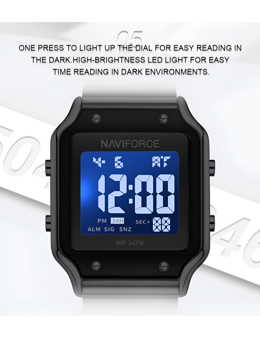 Reloj Naviforce Sport Nf5046 Mujer Digital Acero + Estuche