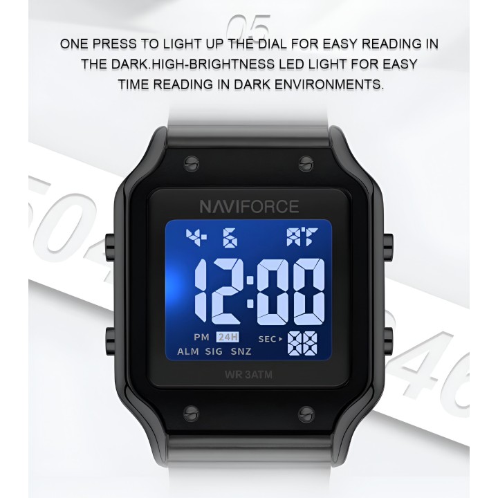 Reloj Naviforce Sport Nf5046 Mujer Digital Acero + Estuche