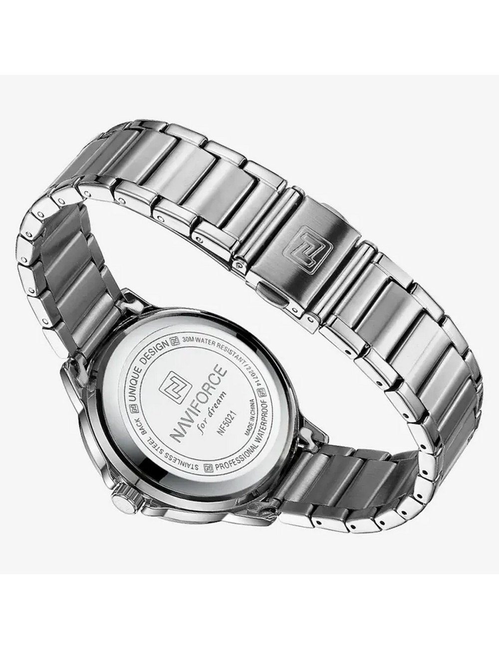 Reloj Naviforce Casual Nf5021 Mujer Acero + Estuche