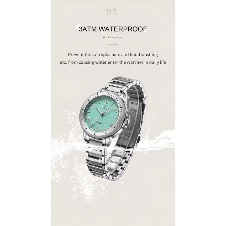 Reloj Naviforce Casual Nf5021 Mujer Acero + Estuche