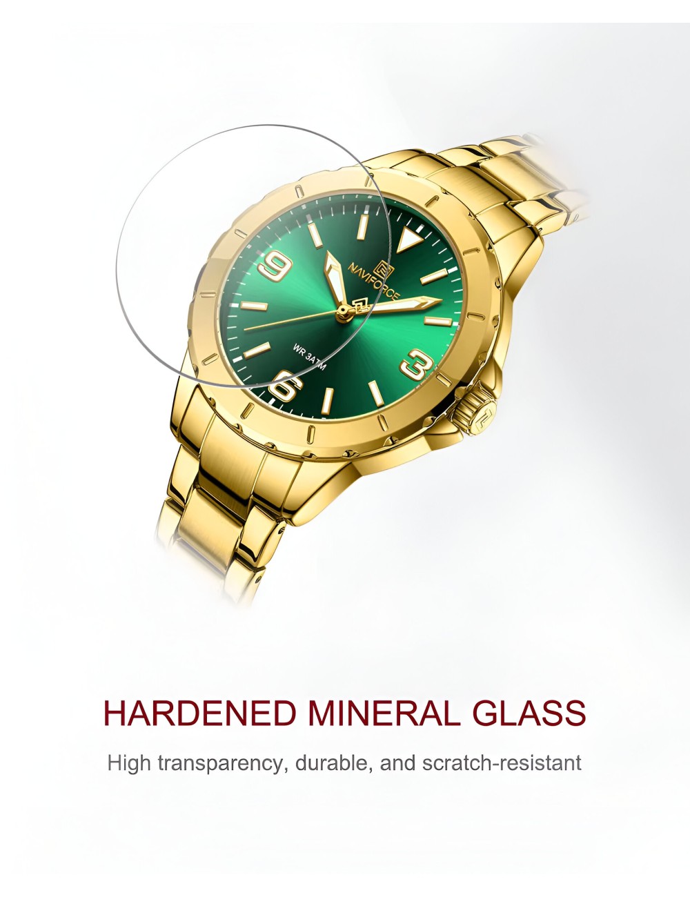 Reloj Naviforce Casual Nf5022 Mujer Acero + Estuche