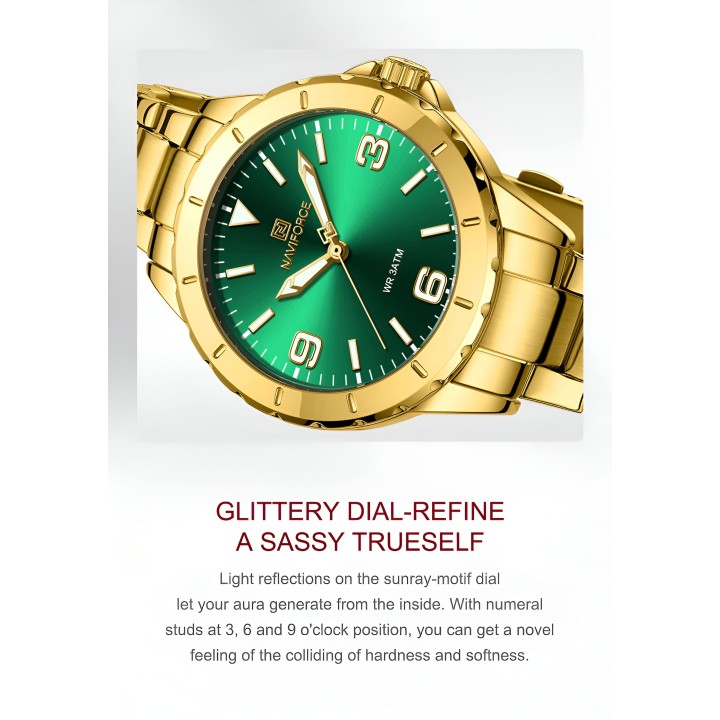 Reloj Naviforce Casual Nf5022 Mujer Acero + Estuche