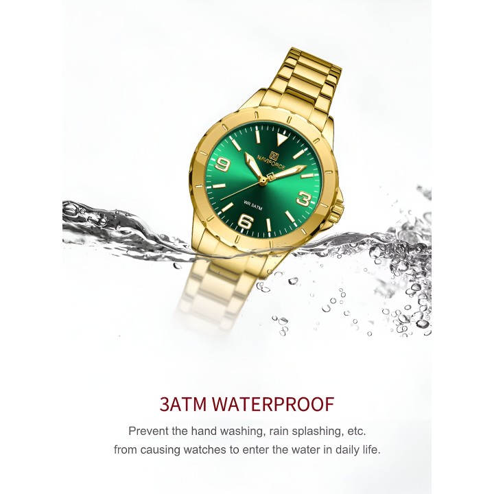 Reloj Naviforce Casual Nf5022 Mujer Acero + Estuche