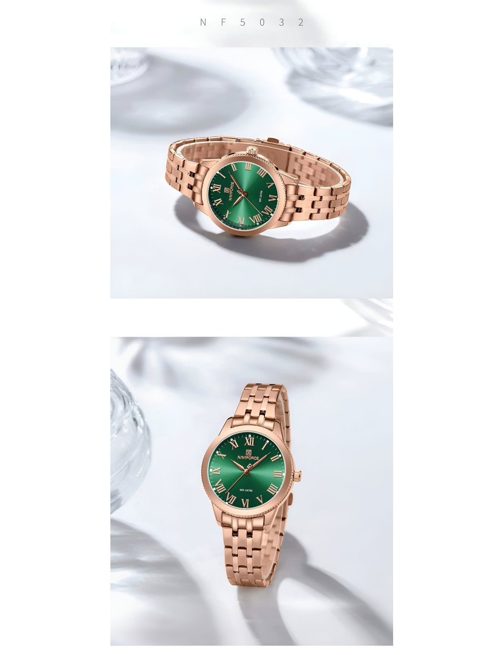 Reloj Naviforce Casual Nf5032 Mujer Acero + Estuche