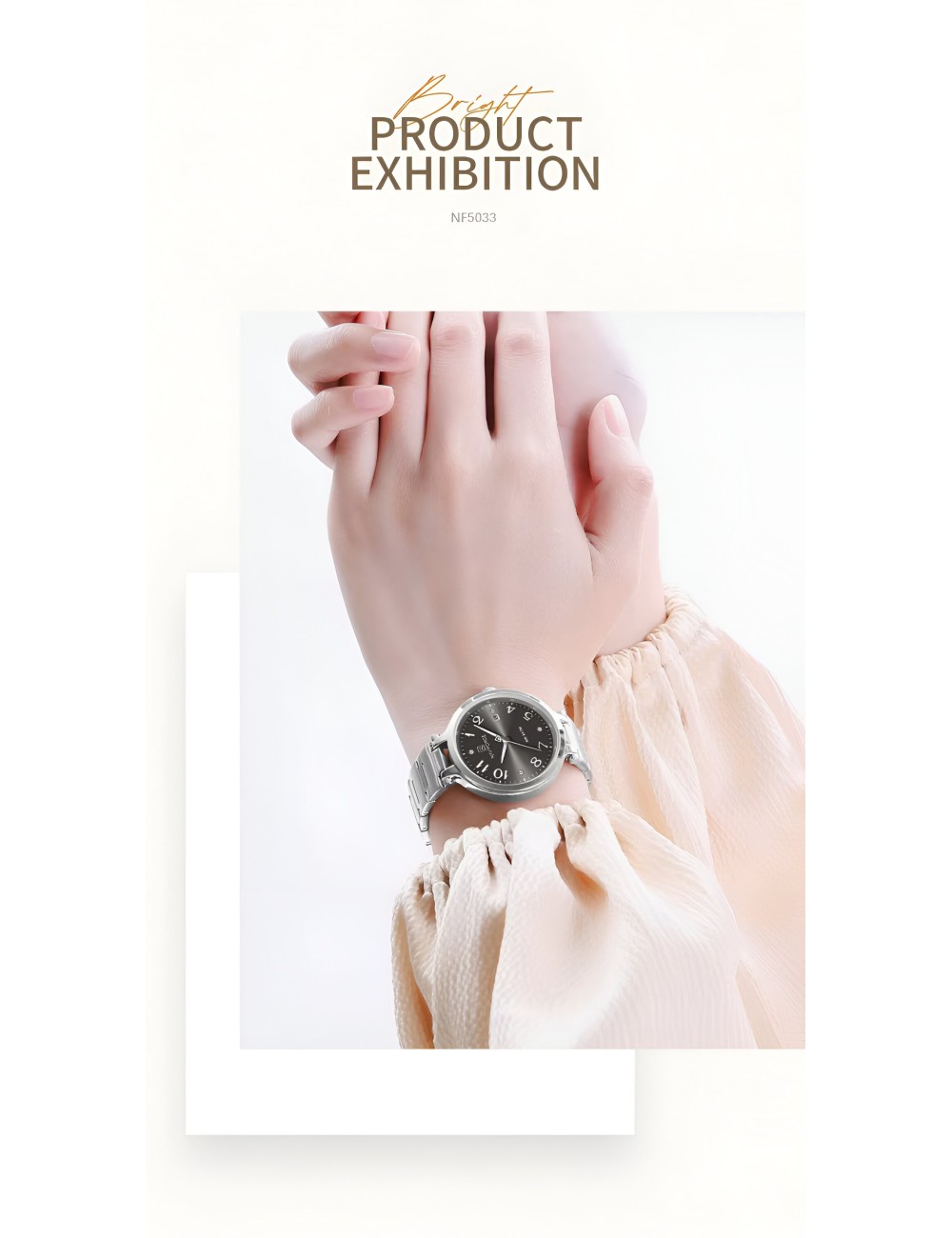 Reloj Naviforce Casual Nf5033 Mujer Acero + Estuche