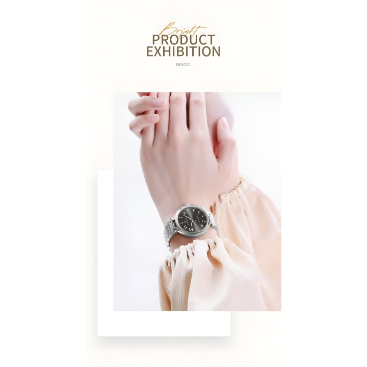 Reloj Naviforce Casual Nf5033 Mujer Acero + Estuche