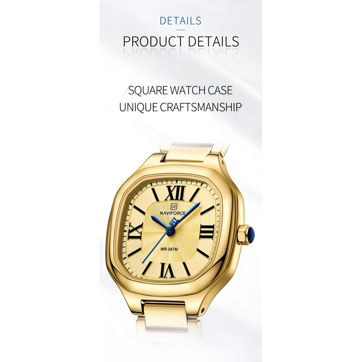 Reloj Naviforce Casual Nf5042 Mujer Acero + Estuche