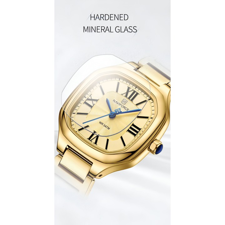 Reloj Naviforce Casual Nf5042 Mujer Acero + Estuche