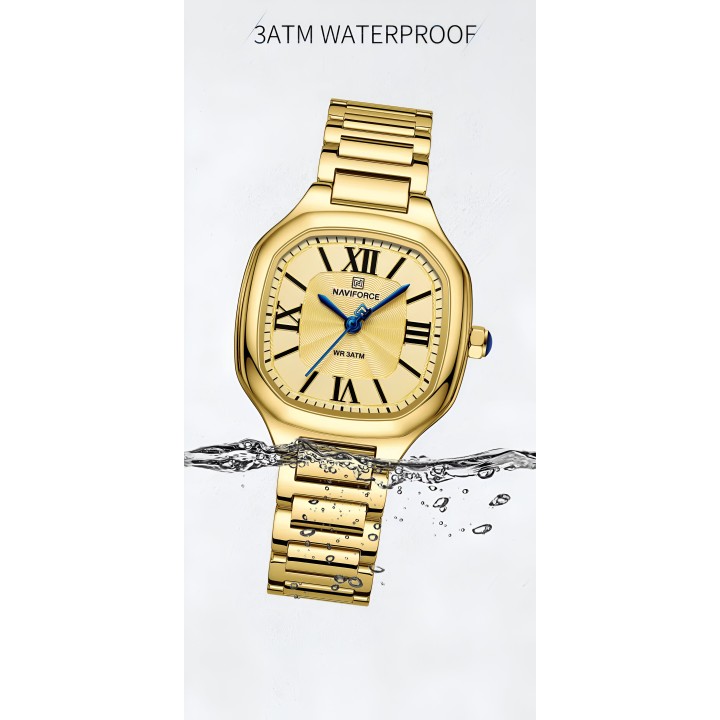 Reloj Naviforce Casual Nf5042 Mujer Acero + Estuche