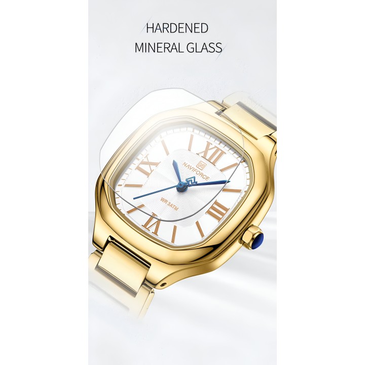 Reloj Naviforce Casual Nf5042 Mujer Acero + Estuche