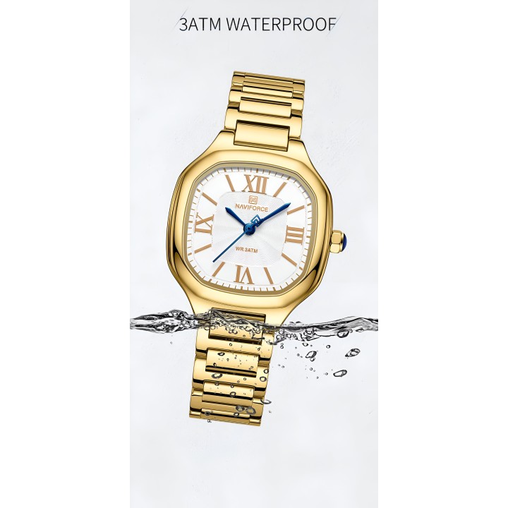 Reloj Naviforce Casual Nf5042 Mujer Acero + Estuche