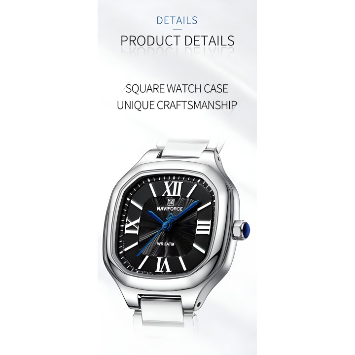 Reloj Naviforce Casual Nf5042 Mujer Acero + Estuche