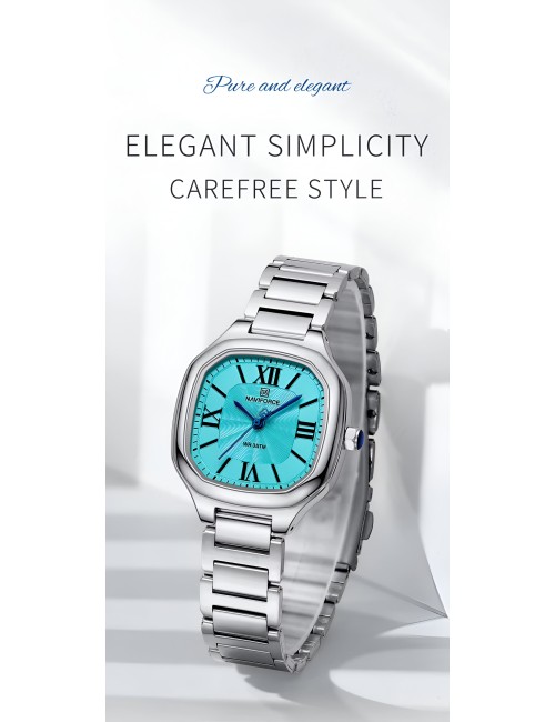 Reloj Naviforce Casual Nf5042 Mujer Acero + Estuche