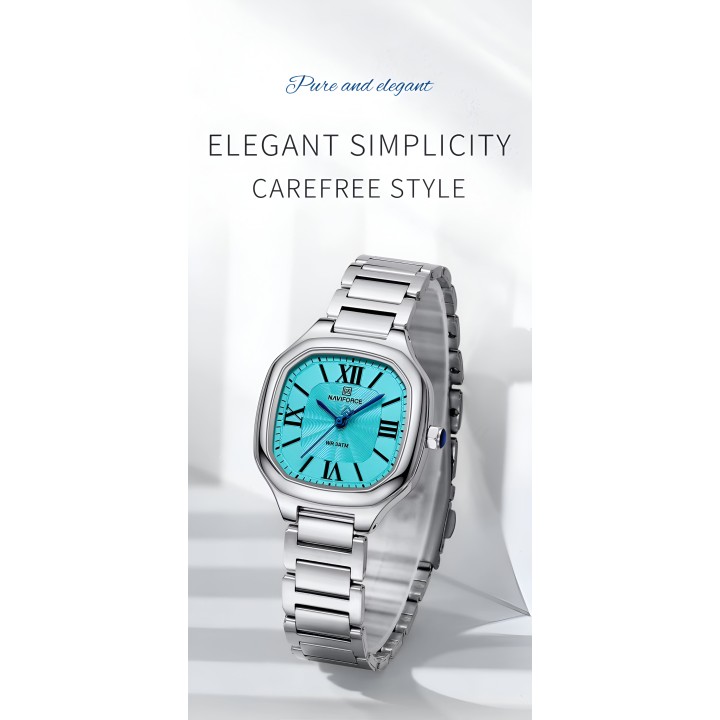 Reloj Naviforce Casual Nf5042 Mujer Acero + Estuche