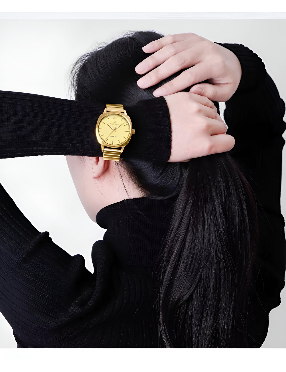 Reloj Naviforce Casual Nf5044 Mujer Acero + Estuche