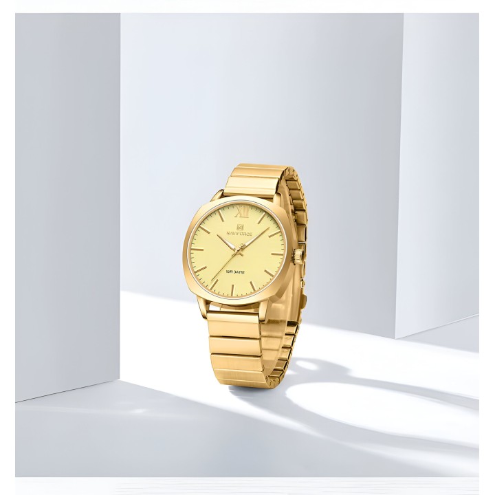 Reloj Naviforce Casual Nf5044 Mujer Acero + Estuche