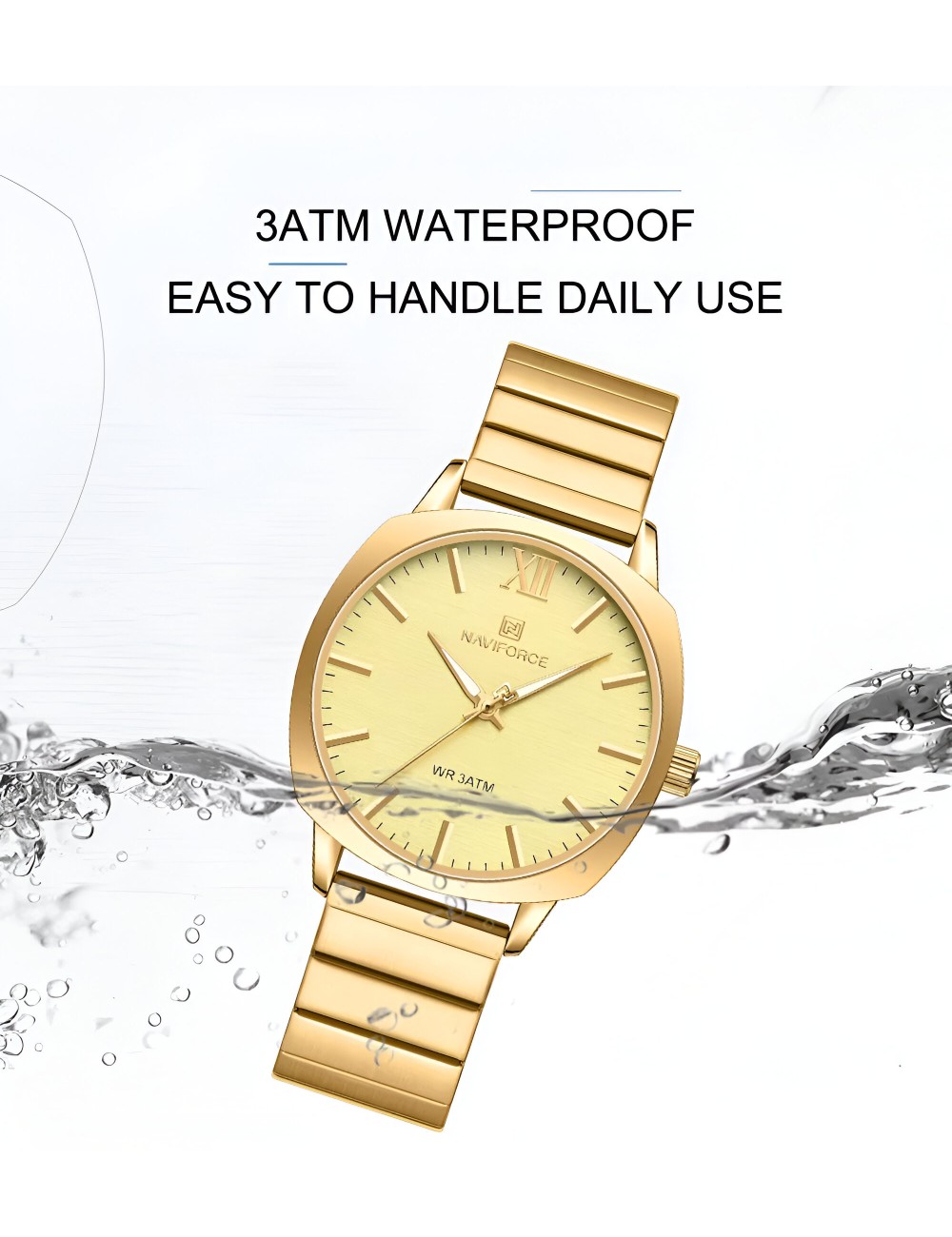 Reloj Naviforce Casual Nf5044 Mujer Acero + Estuche