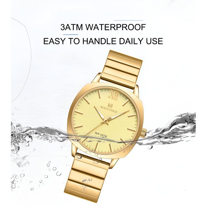 Reloj Naviforce Casual Nf5044 Mujer Acero + Estuche