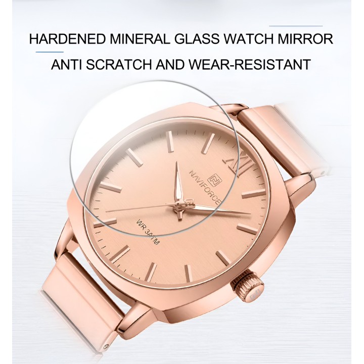 Reloj Naviforce Casual Nf5044 Mujer Acero + Estuche