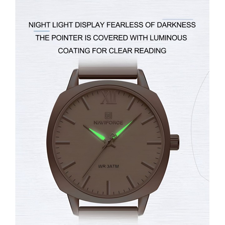 Reloj Naviforce Casual Nf5044 Mujer Acero + Estuche
