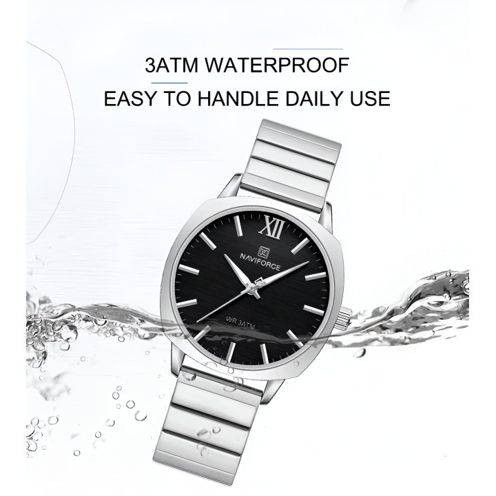 Reloj Naviforce Casual Nf5044 Mujer Acero + Estuche
