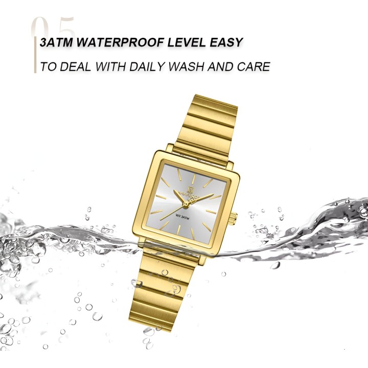 Reloj Naviforce Casual Nf5048 Mujer Acero + Estuche