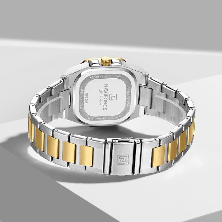 Reloj Naviforce Casual Nf5053 Mujer Acero + Estuche