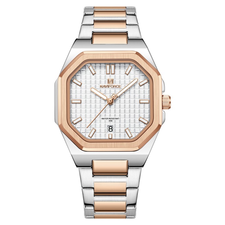 Reloj Naviforce Casual Nf5053 Mujer Acero + Estuche
