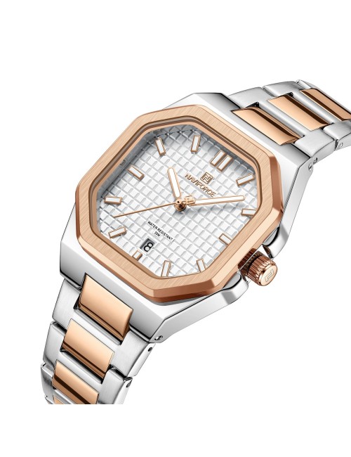 Reloj Naviforce Casual Nf5053 Mujer Acero + Estuche