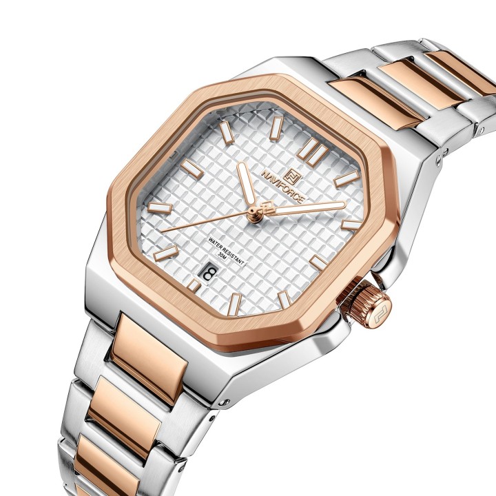 Reloj Naviforce Casual Nf5053 Mujer Acero + Estuche