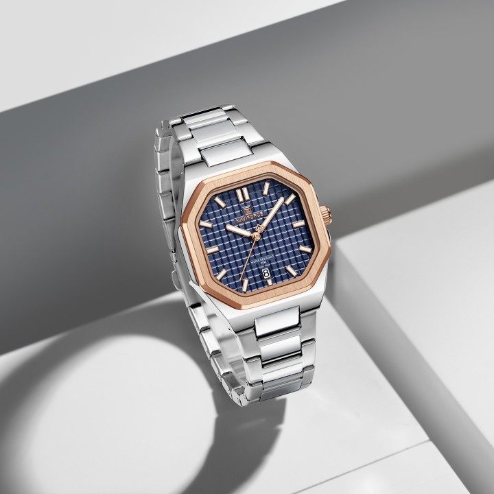 Reloj Naviforce Casual Nf5053 Mujer Acero + Estuche