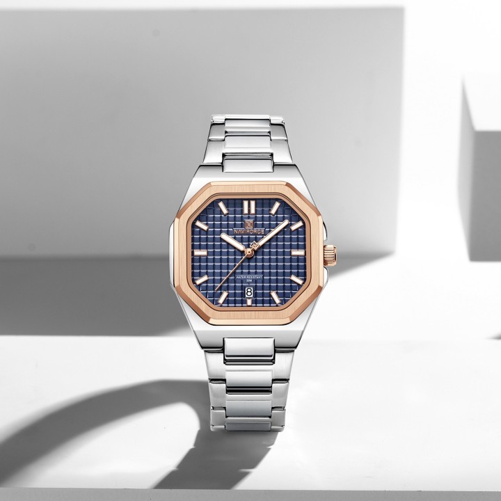 Reloj Naviforce Casual Nf5053 Mujer Acero + Estuche