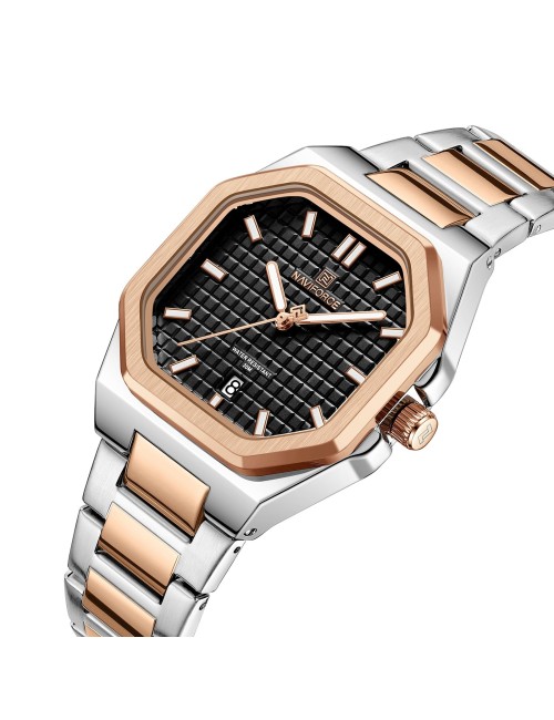 Reloj Naviforce Casual Nf5053 Mujer Acero + Estuche