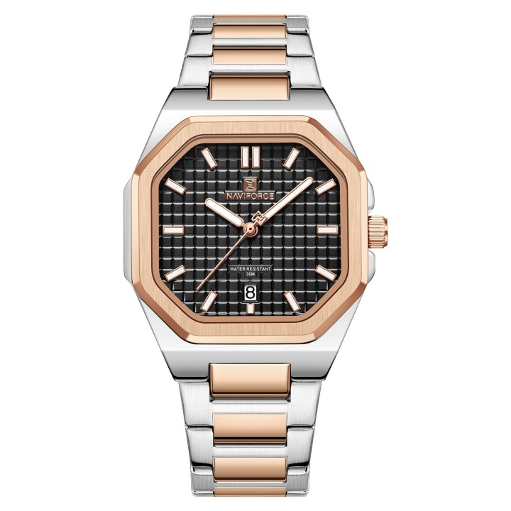 Reloj Naviforce Casual Nf5053 Mujer Acero + Estuche