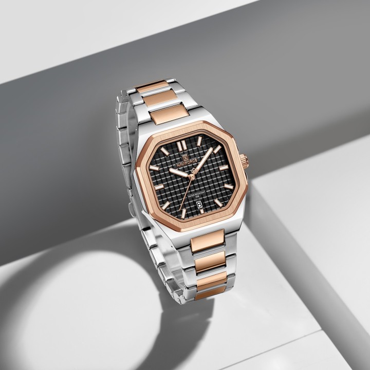 Reloj Naviforce Casual Nf5053 Mujer Acero + Estuche