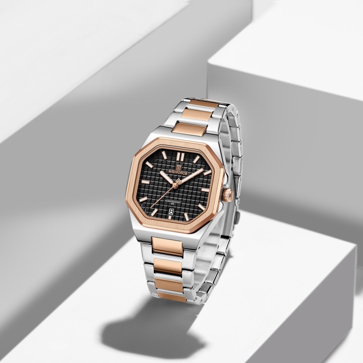 Reloj Naviforce Casual Nf5053 Mujer Acero + Estuche