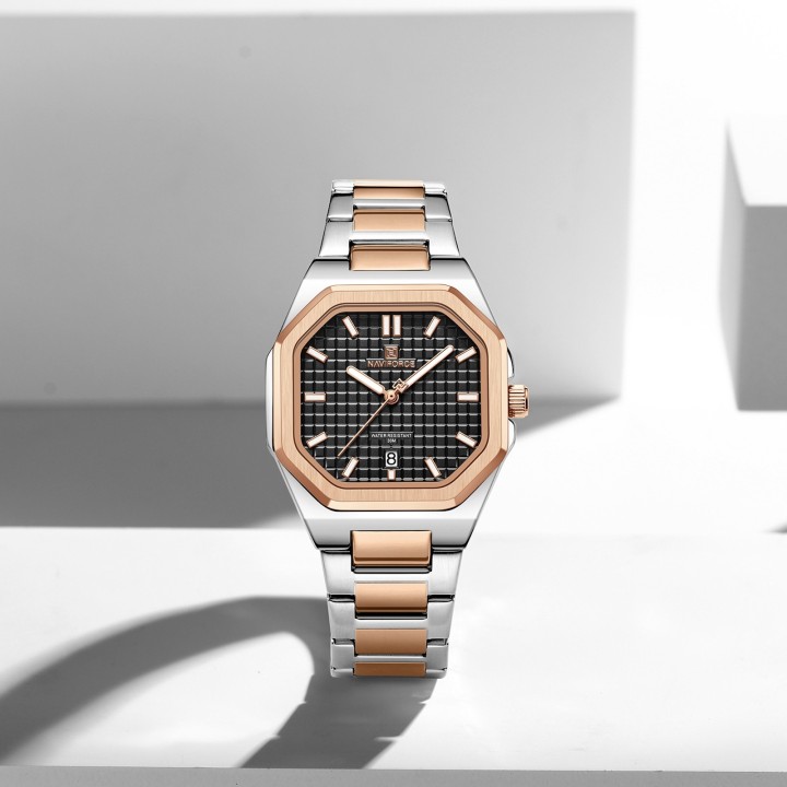 Reloj Naviforce Casual Nf5053 Mujer Acero + Estuche
