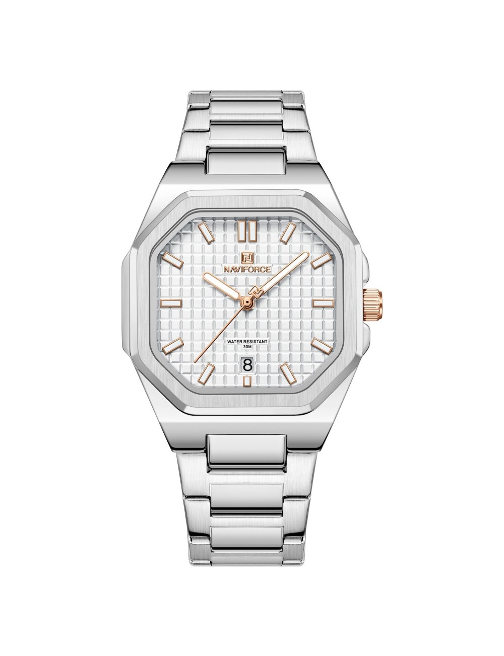 Reloj Naviforce Casual Nf5053 Mujer Acero + Estuche