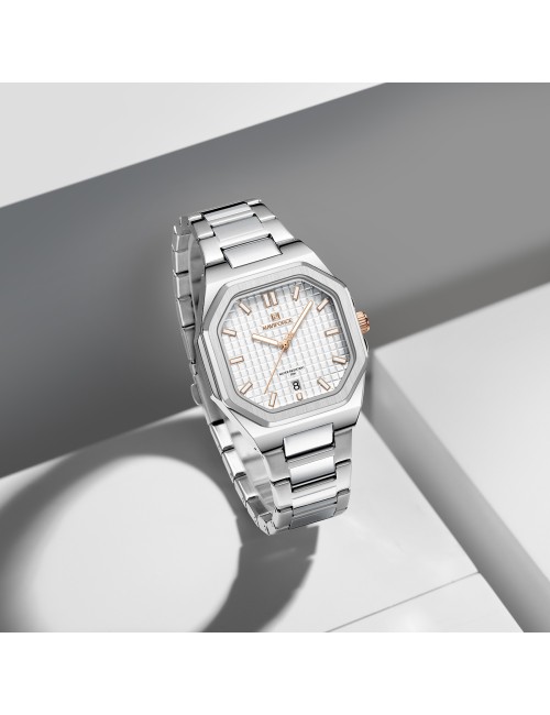 Reloj Naviforce Casual Nf5053 Mujer Acero + Estuche