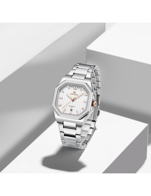 Reloj Naviforce Casual Nf5053 Mujer Acero + Estuche