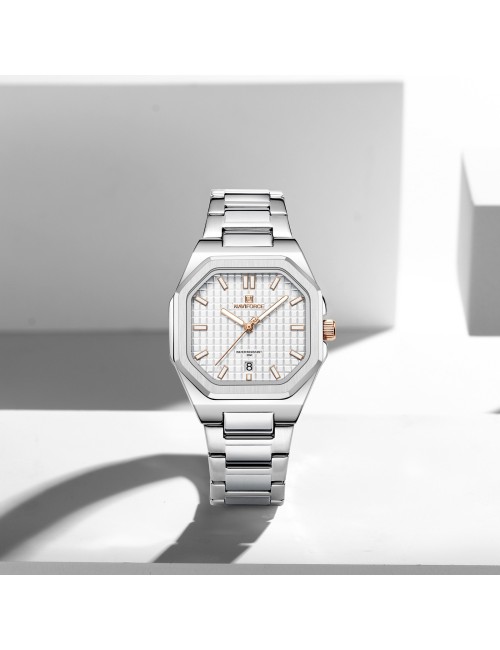 Reloj Naviforce Casual Nf5053 Mujer Acero + Estuche