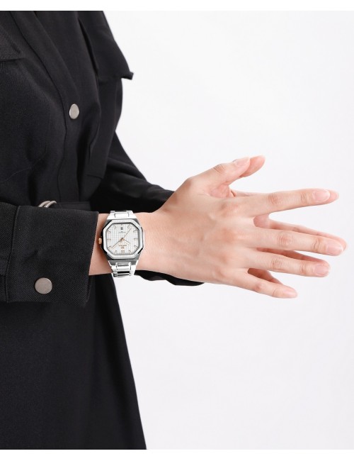 Reloj Naviforce Casual Nf5053 Mujer Acero + Estuche