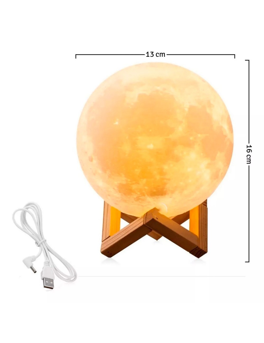 Humidificador Lámpara Luna Led Difusor Aroma Recargable