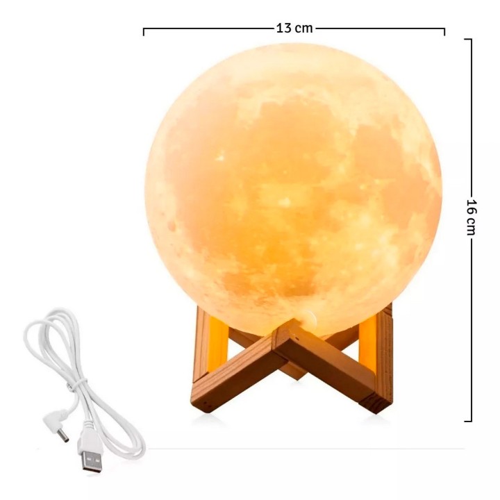 Humidificador Lámpara Luna Led Difusor Aroma Recargable