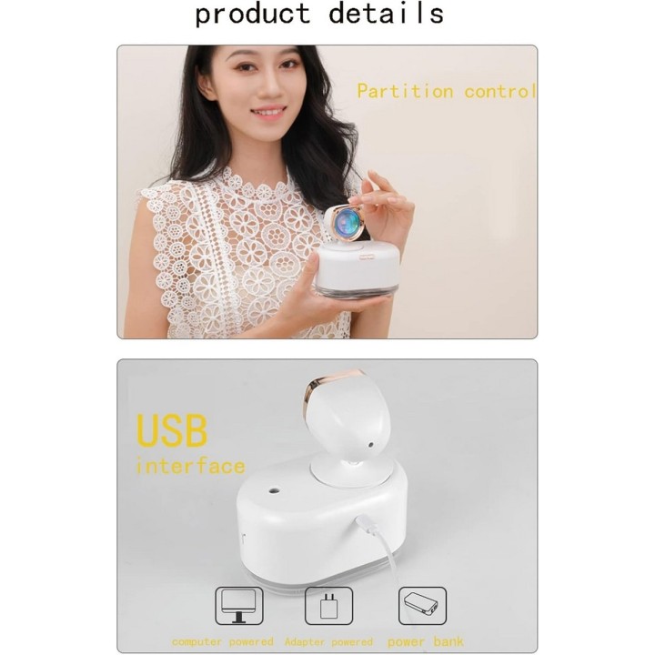 Mini Humidificador Aromas Usb Lampara Led Luz Atardecer
