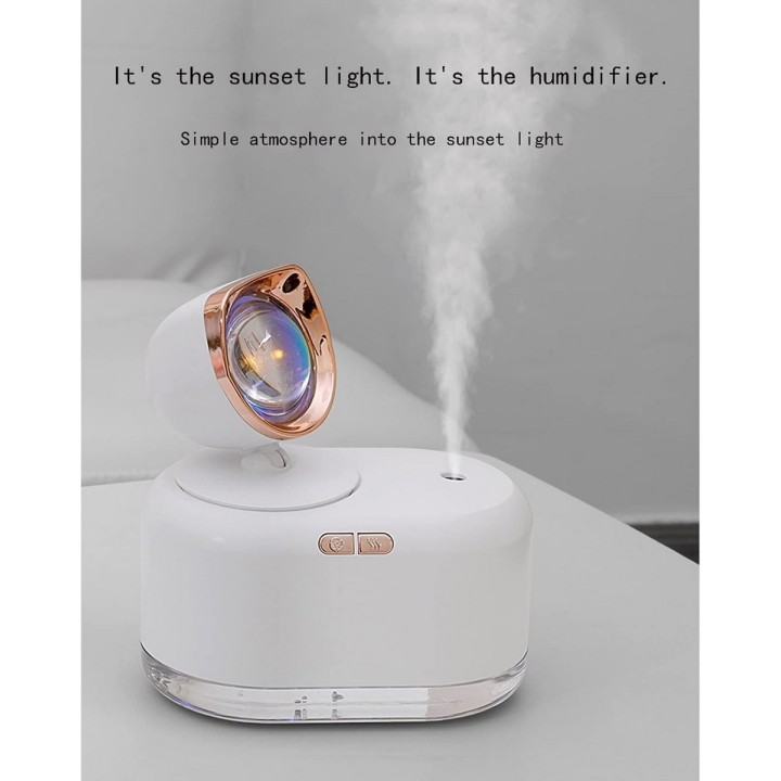Mini Humidificador Aromas Usb Lampara Led Luz Atardecer